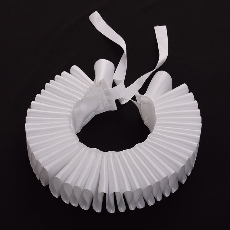 GRACEART Renaissance Elizabethan Ruffle Neck Collar white - Image 4